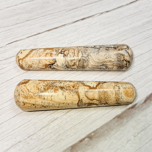 Picture Jasper Round Massage Wands